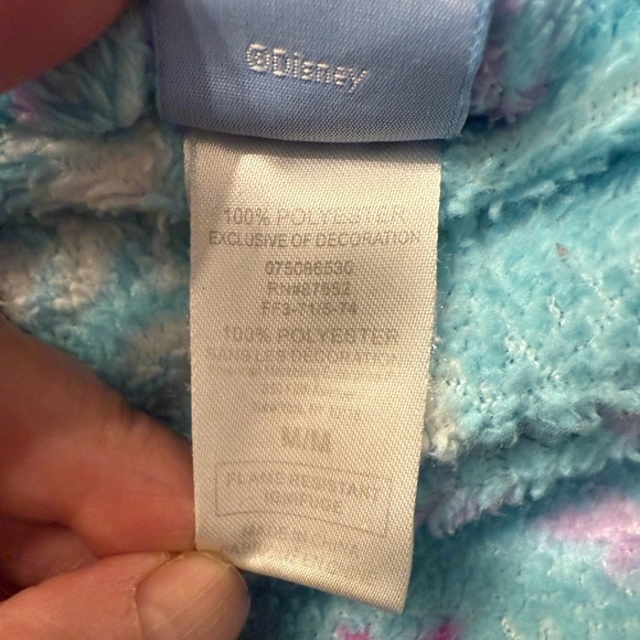 Disney Elsa Frozen blue robe with long sleeves in blue with pink purple Medium - Picture 11 of 11